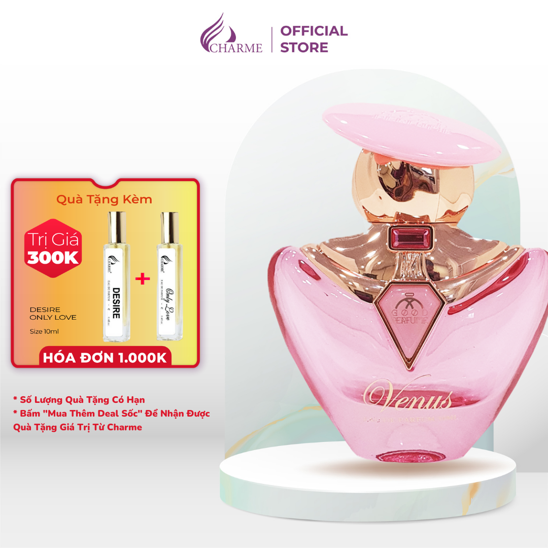 Nước hoa nữ cao cấp, Charme Venus, hương nước hoa lưu hương lâu, cho nàng thêm tự tin tựa một nữ thần, 50ml