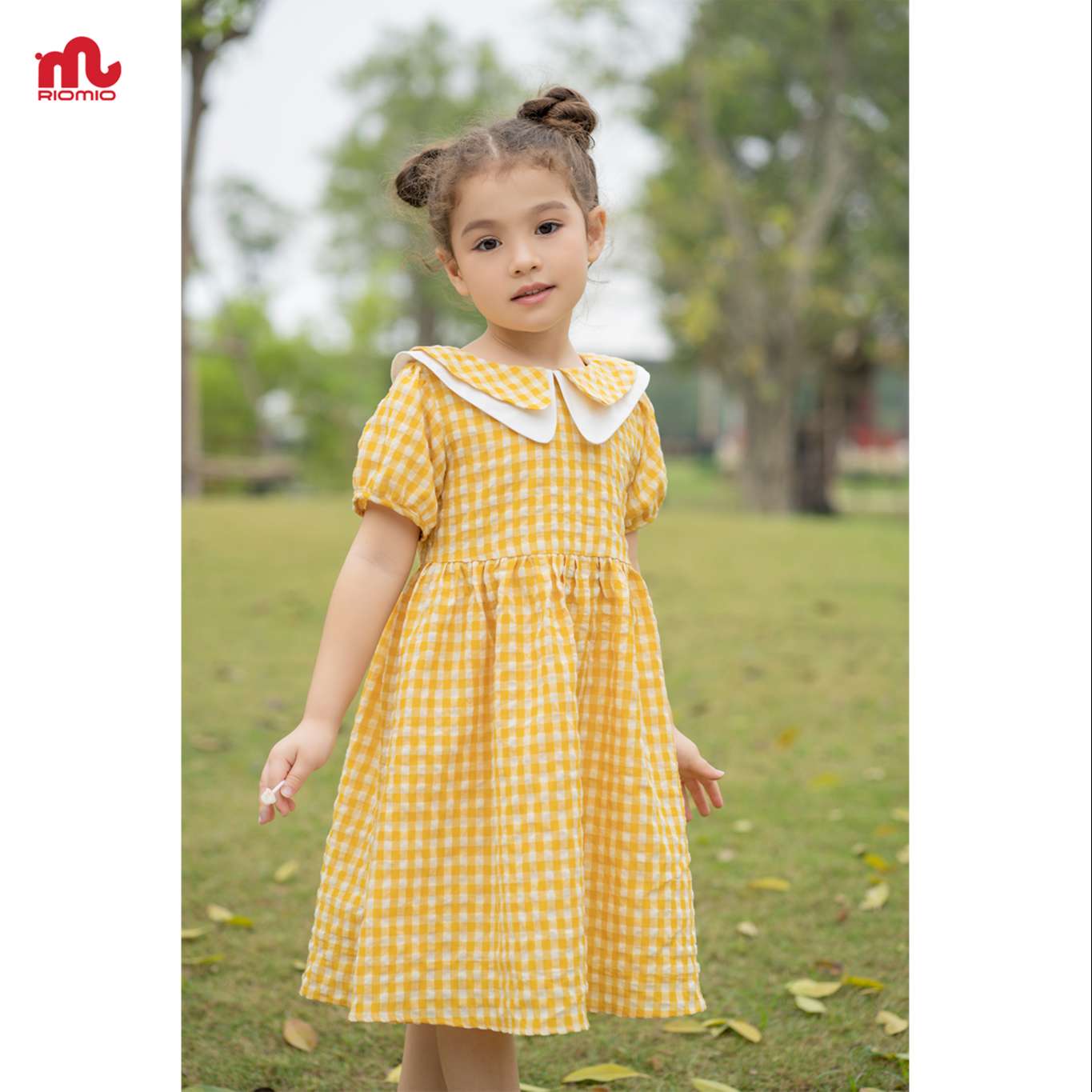 Váy thô kẻ họa tiết trendy RIOMIO size 3-10 tuổi (15-35kg) xinh xắn, dễ thương cho bé đi chơi đi học - RV387