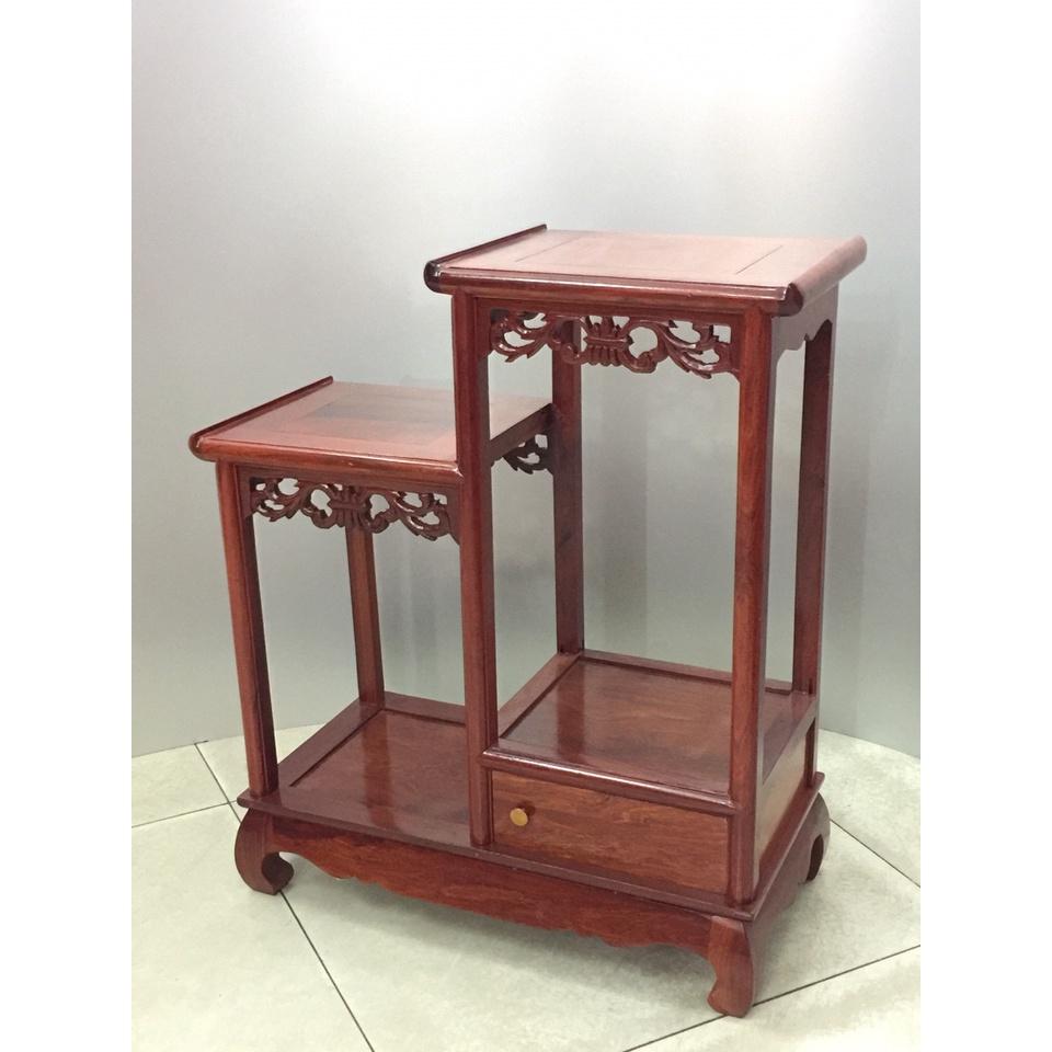 Nhị Sơn Thùng 2 tầng, kích Thước Ngang 57cm - sâu 25cm - cao 68cm, Chất liệu gỗ hương