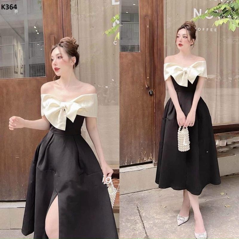 Đầm dự tiệc dáng xoè kết nơ ngực sexy sang chảnh