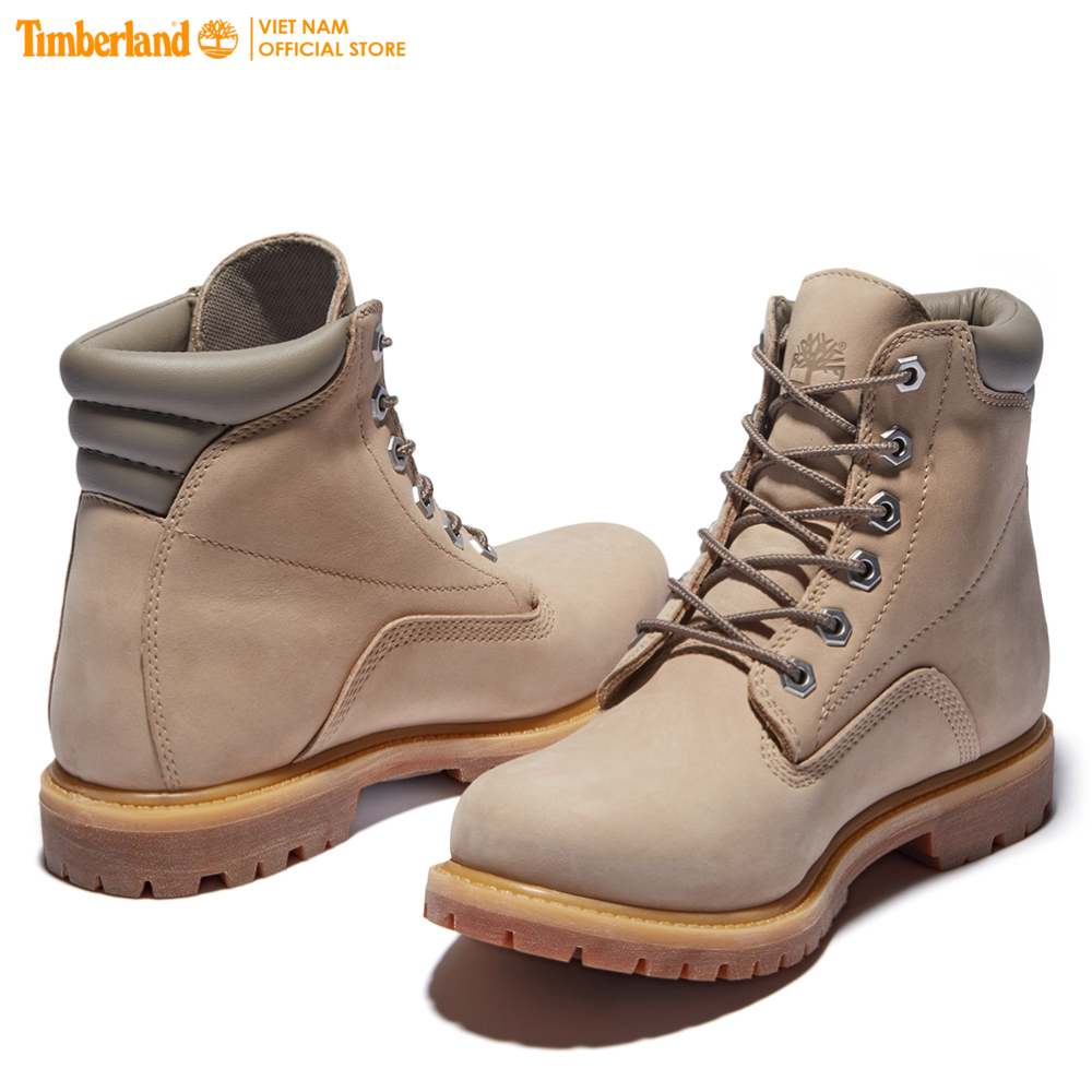 [Original] Timberland Giày Boot Nữ - Women’s Waterville 6-Inch Waterproof Boot Light Beige Nubuck TB0A2M26HJ