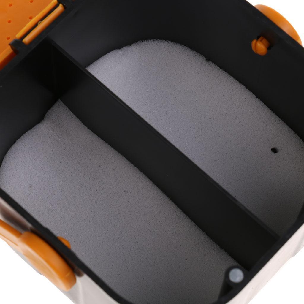 Plastic Fishing Live Lures Baits Box Double Layer Earthworm Worm Tackle Box