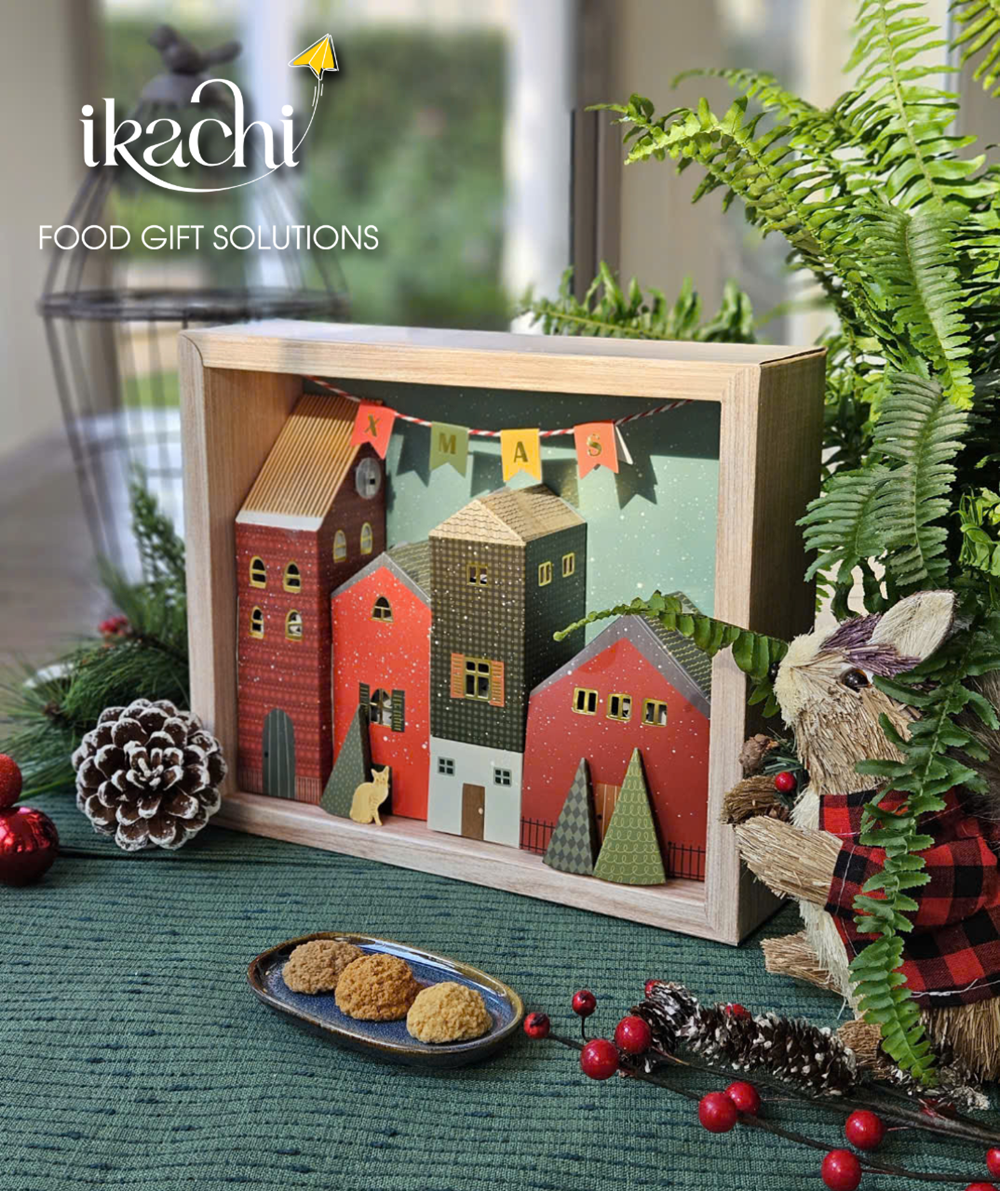 Set hộp quà tặng Giáng sinh xanh &quot;Happy Home&quot; - Quà tặng Noel ý nghĩa cho gia đình, doanh nghiệp