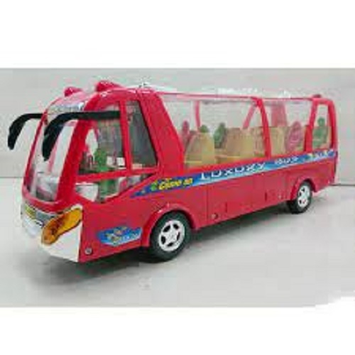 Đồ chơi xe bus bằng nhựa loại đại dài 33cm dùng pin có đèn phát nhạc (MÀU NGẪU NHIÊN)