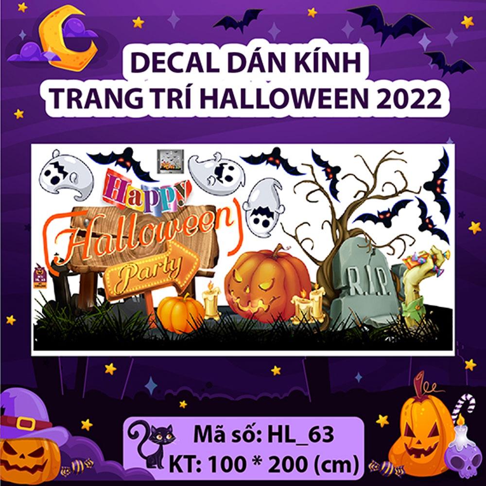 DECAL TRANG TRÍ HALLOWEEN 2022 COMBO PHÙ THỦY VỀ ĐÓN LỂ HALLOWEEN