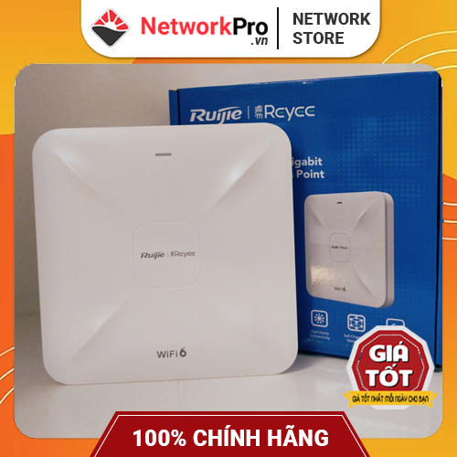 Bộ Phát WiFi Ruijie RG-RAP2260 (G) Wi-Fi 6 Hàng Chính Hãng – Tốc Độ 1775Mbps, Hỗ Trợ +100 User (Hàng Chính Hãng)