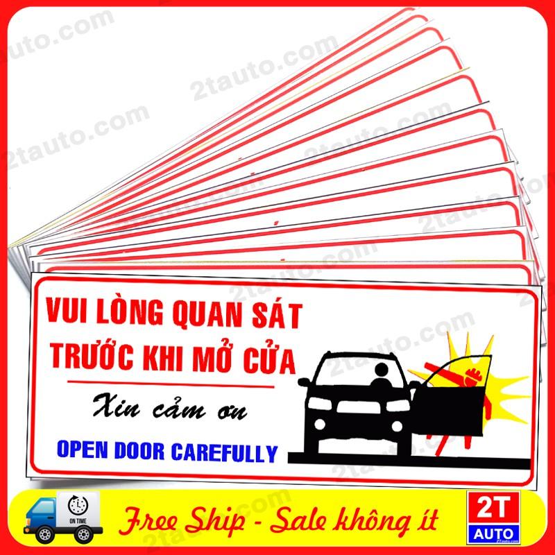 LOGO STICKER TẤM DÁN CẢNH BÁO CHÚ Ý QUAN SÁT TRƯỚC KHI MỞ CỬA XE, CHÚ Ý KHI MỞ CỬA XE MỞ CỬA Ô TÔ KHÔNG QUAN SÁT