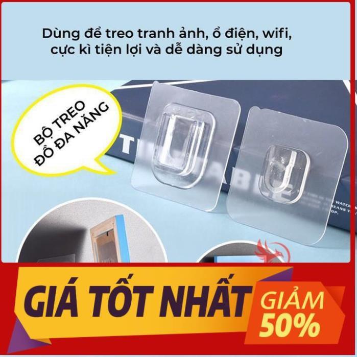 Miếng móc dán treo đồ dán gắn tường đa năng đỡ ổ cắm điện cúc phát wifi tranh ảnh siêu dính chắc trong suốt