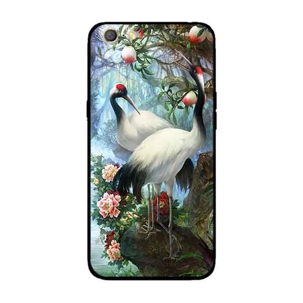 Ốp Lưng in cho Oppo A71 mẫu Cặp Đôi Hạc - Hàng Chính Hãng