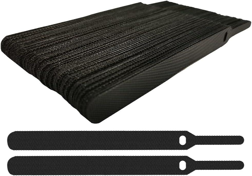 Bộ 50 Dây Nylon Có Thể Tái Sử Dụng Dây Cáp, Có Thể Điều Chỉnh Móc và Vòng Cáp Dây Cho Dây Và Quản Lý Cáp Dây Cáp Màu Đen