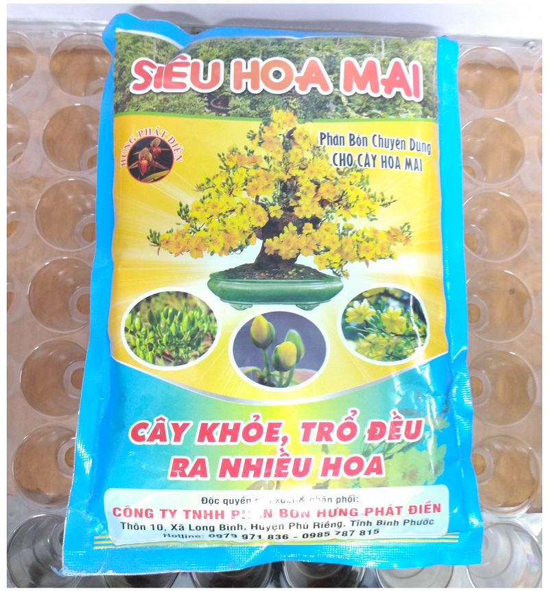 SIÊU HOA MAI PHÂN BÓN CHUYÊN DÙNG CHO CÂY HOA MAI cây khỏe, trổ đều. ra nhiều hoa khối lượng tịnh 700g