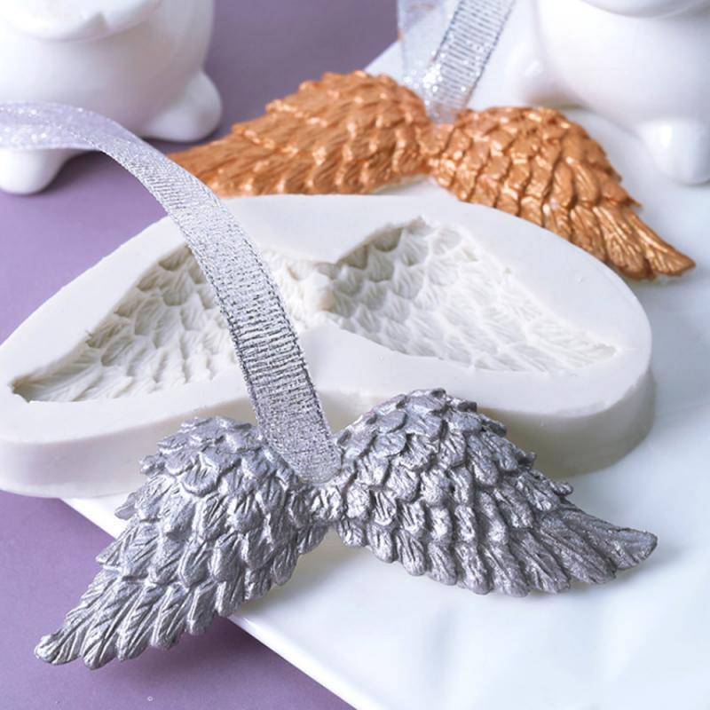Angel Wings Silicone Mold Baking Accessories 3D DIY Sugar Craft Chocolate Cutter Mould Fondant Bakeware Cake Decorating Tool