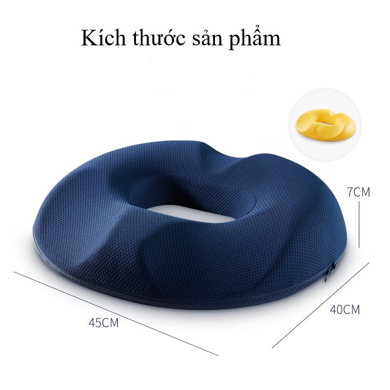 Gối Đệm Ngồi Cao Su Non ZURI PILLOW LM-500 Chuyên Dụng Cho Người Bệnh Trĩ, Đau Xương Cụt, Đau Mỏi Mông