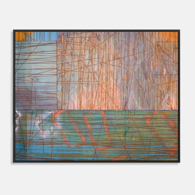 Tranh in canvas trang trí trừu tượng treo tường&quot;Những Dòng Kẻ&quot; 60×80 cm