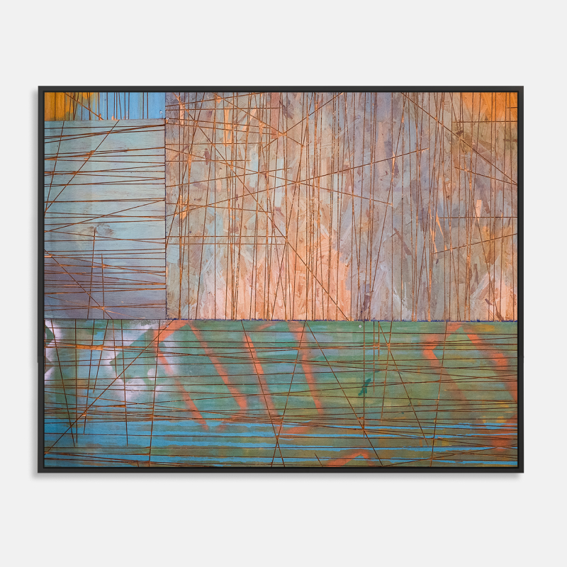 Tranh in canvas trang trí trừu tượng treo tường"Những Dòng Kẻ" 60×80 cm