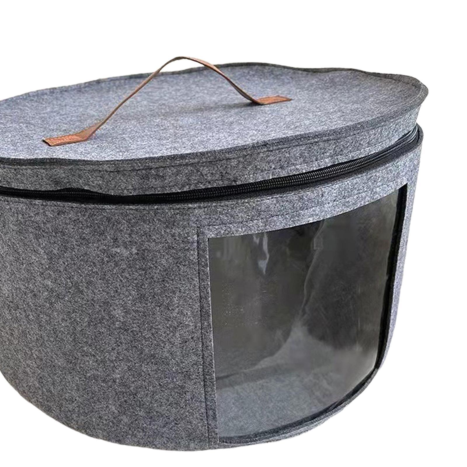 Storage Bucket with Dust Proof Lid Folding for Towels Bookshelf Bedroom