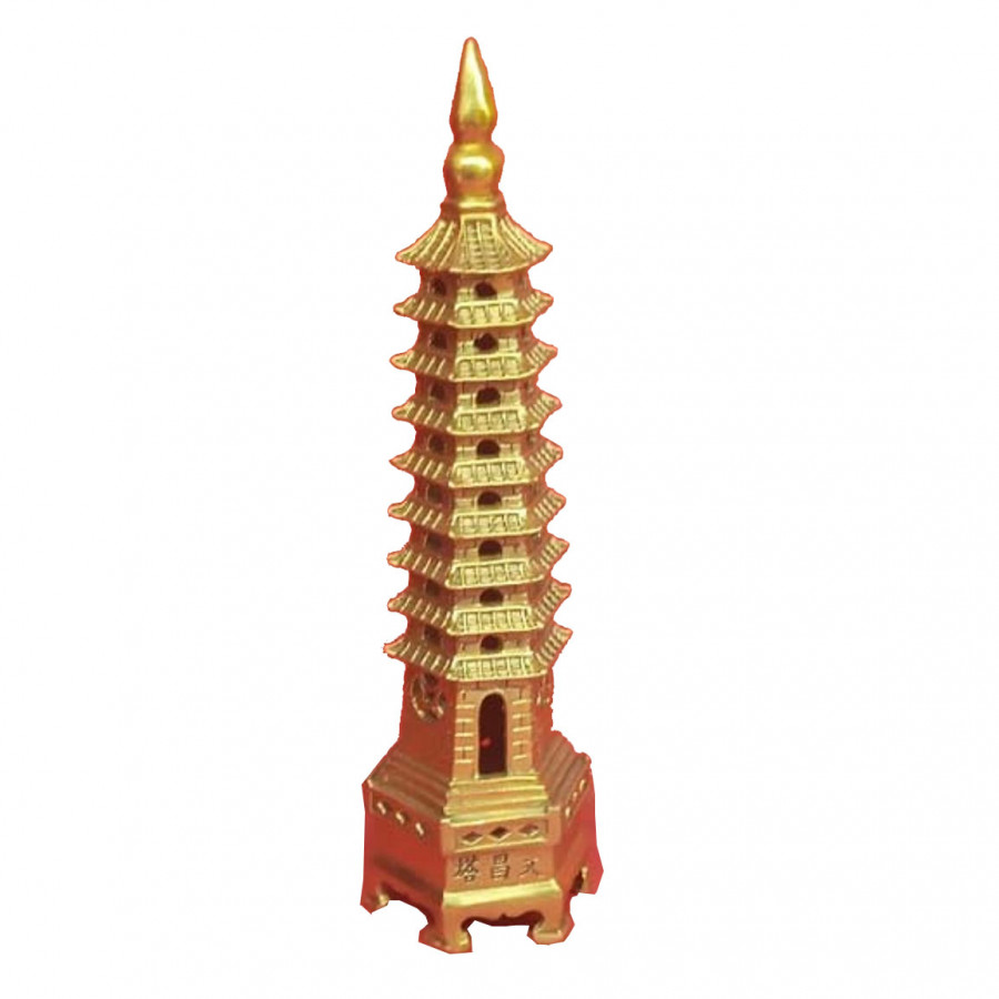 Tháp văn xương 9 tầng bằng đồng cao 25cm.