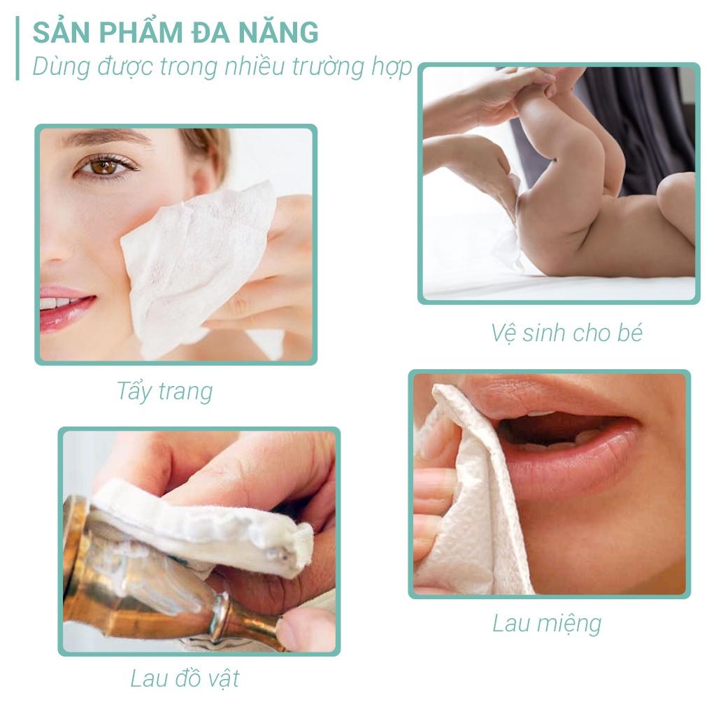 Khăn mặt khô Cao Cấp, khăn lau mặt dùng 1 lần an toàn cho mọi loại da