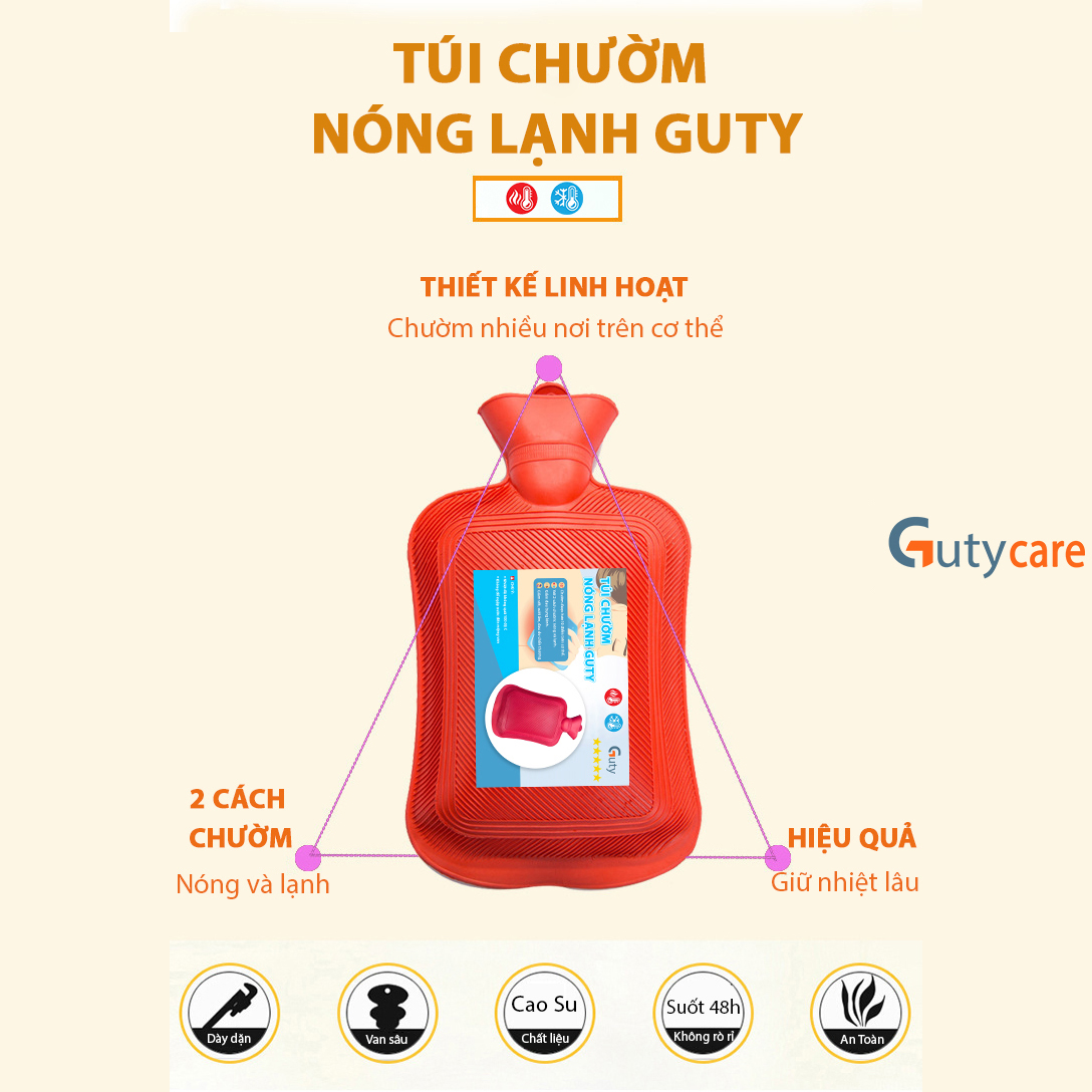 Túi chườm nóng lạnh nhập khẩu 100% dòng cổ điển, tiêu chuẩn chất lượng Châu Âu giúp giảm các cơn đau kỳ kinh nguyệt, đau đầu,... hạ sốt tự nhiên, phù hợp cho người lớn, nhiều màu sắc