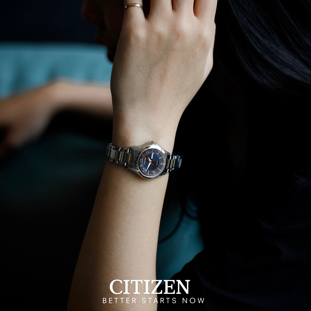 Đồng Hồ Nữ Citizen Dây Thép Không Gỉ EQ0595-55L - Mặt Xanh (27.5mm)