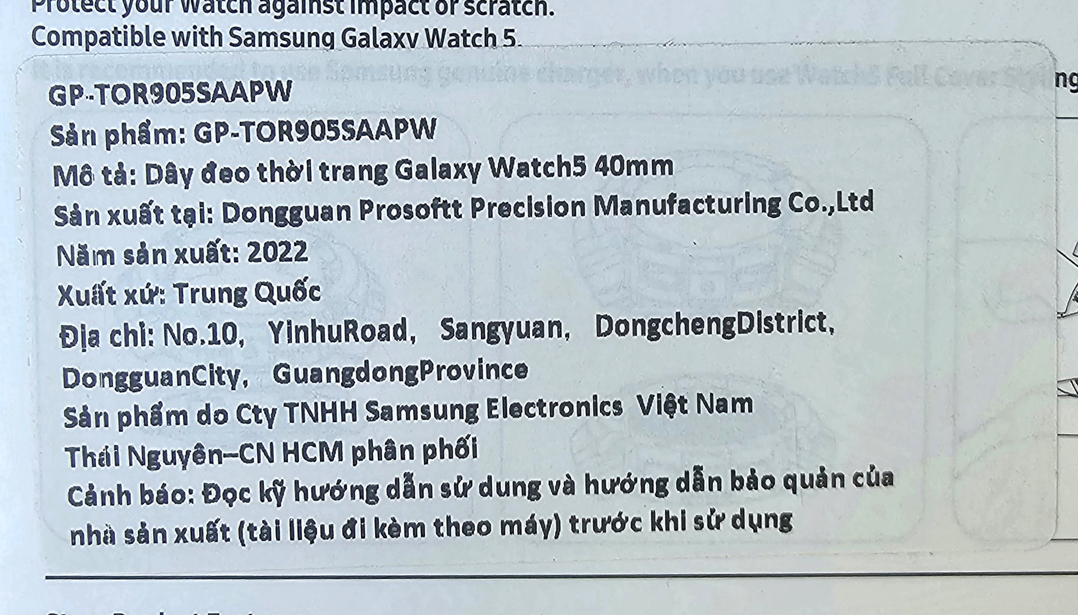 Dây đeo thời trang Samsung Galaxy Watch 4/ Watch 5 40mm (GP-TOR905)- Hàng Chính Hãng