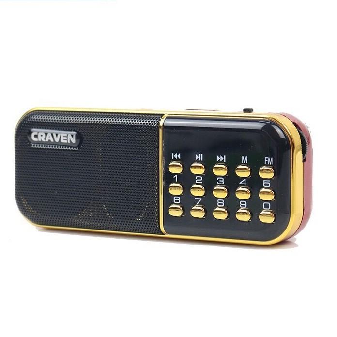 Loa Radio Mini CR-25 -Kích Thước Nhỏ Gọn - Âm Thanh 2.0 - Loa Sử Dụng Pin Rời 500mAh