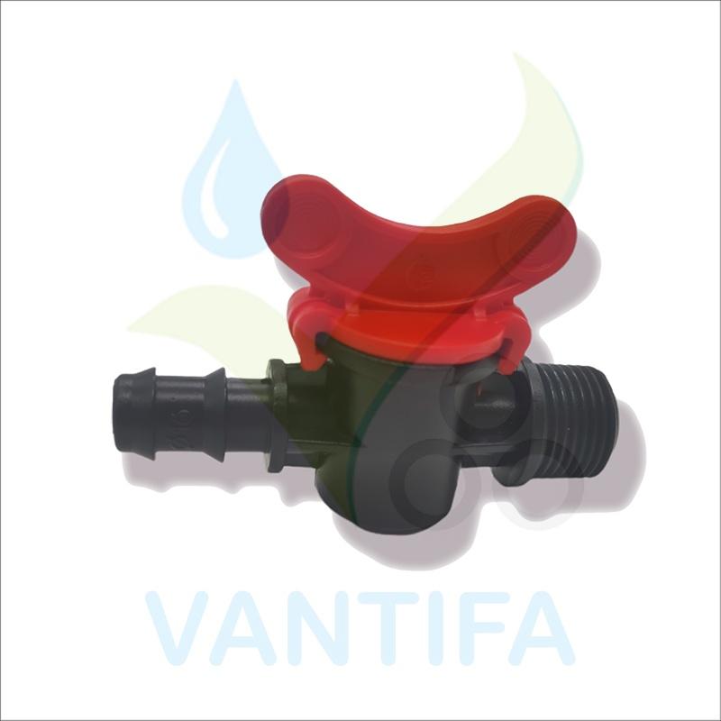 Van khởi thủy ren 27mm ra ống 25mm - Van khóa ống tưới LDPE 25mm