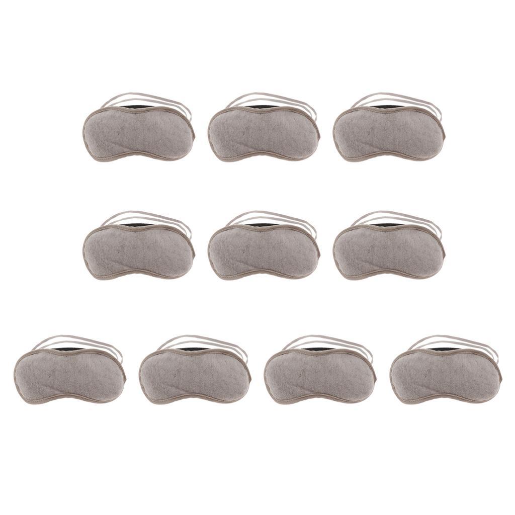 10Pcs Soft Sleep Mask Adjustable Strap Eye Mask Blindfold for Puffy Eyes