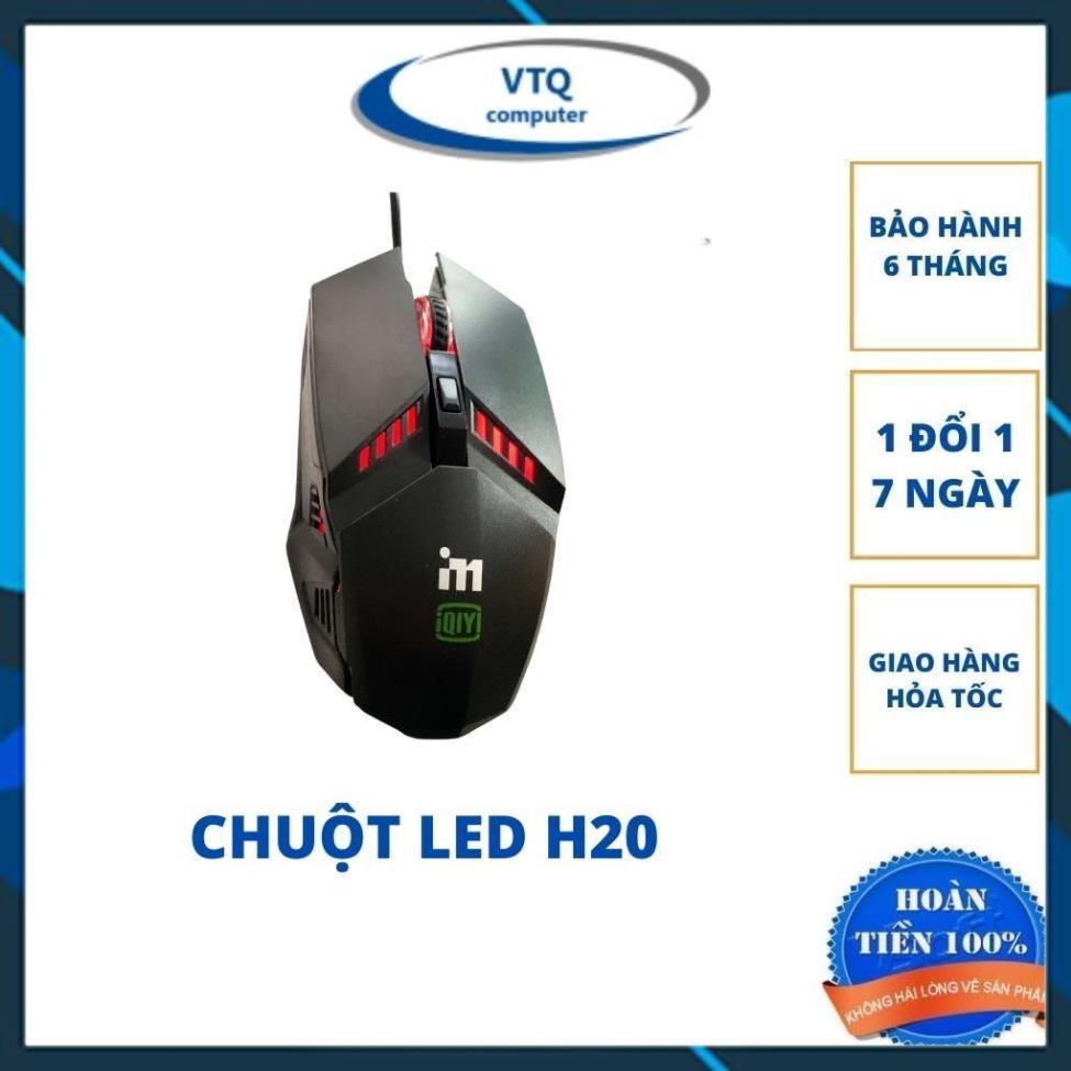 Chuột máy tính gaming có dây H20,.Chuột Máy Tính Gaming Golden Field H20 | Chế độ LED 7 màu / 6 nút bấm