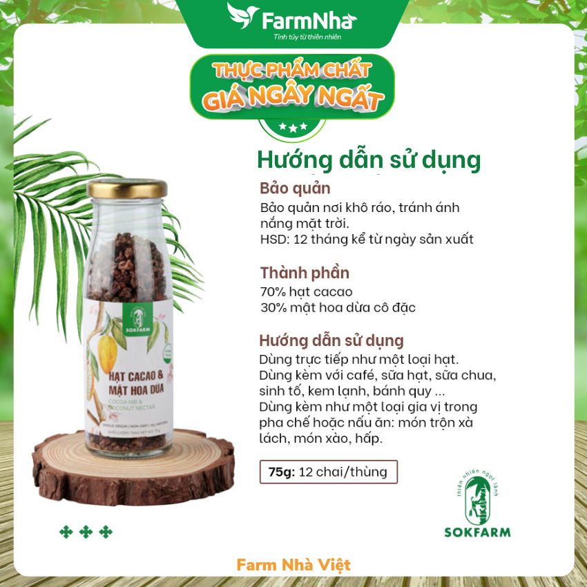 Mật Hoa Dừa Hữu Cơ Sokfarm Tổng Hợp Nhiều Sản Phẩm - Bổ sung khoáng chất và hỗ trợ ổn định đường huyết