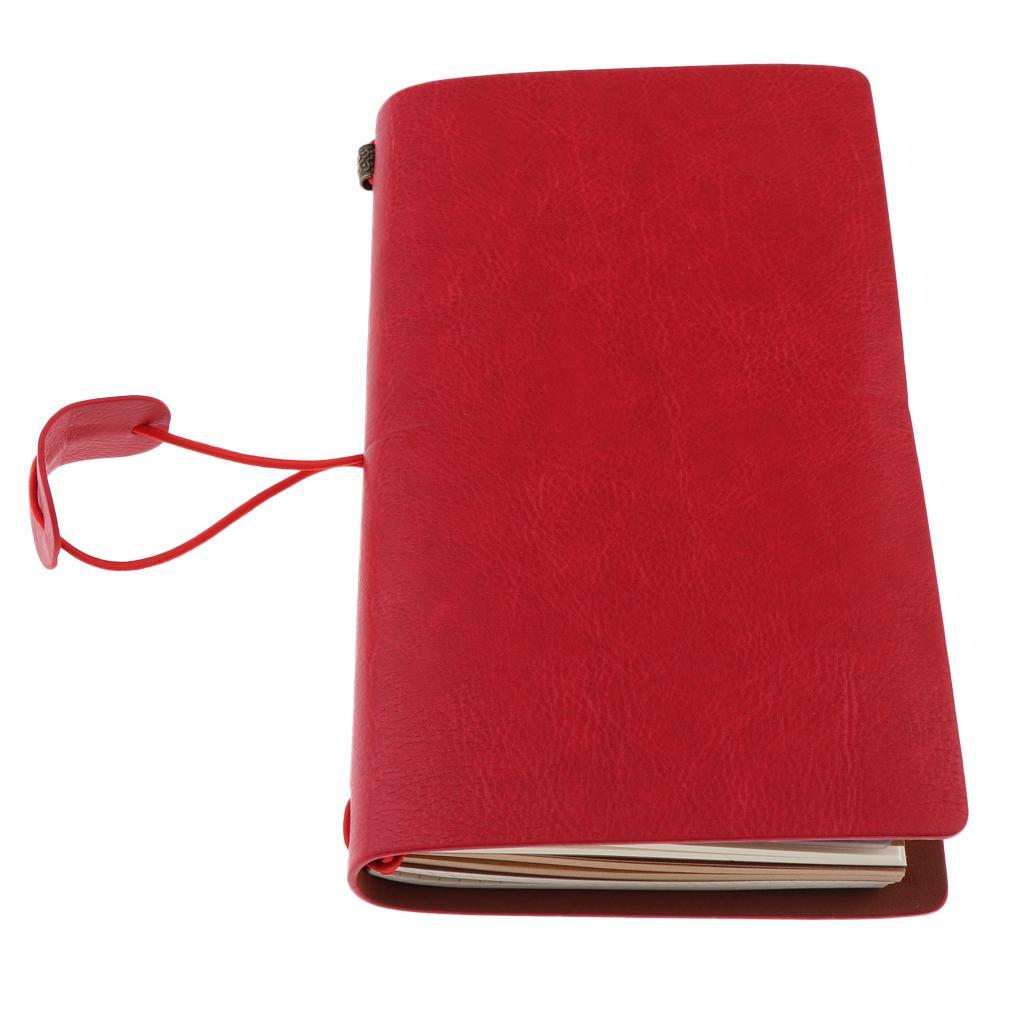 A6 Portable Travel Diary Notebook Journal Leather Handbook