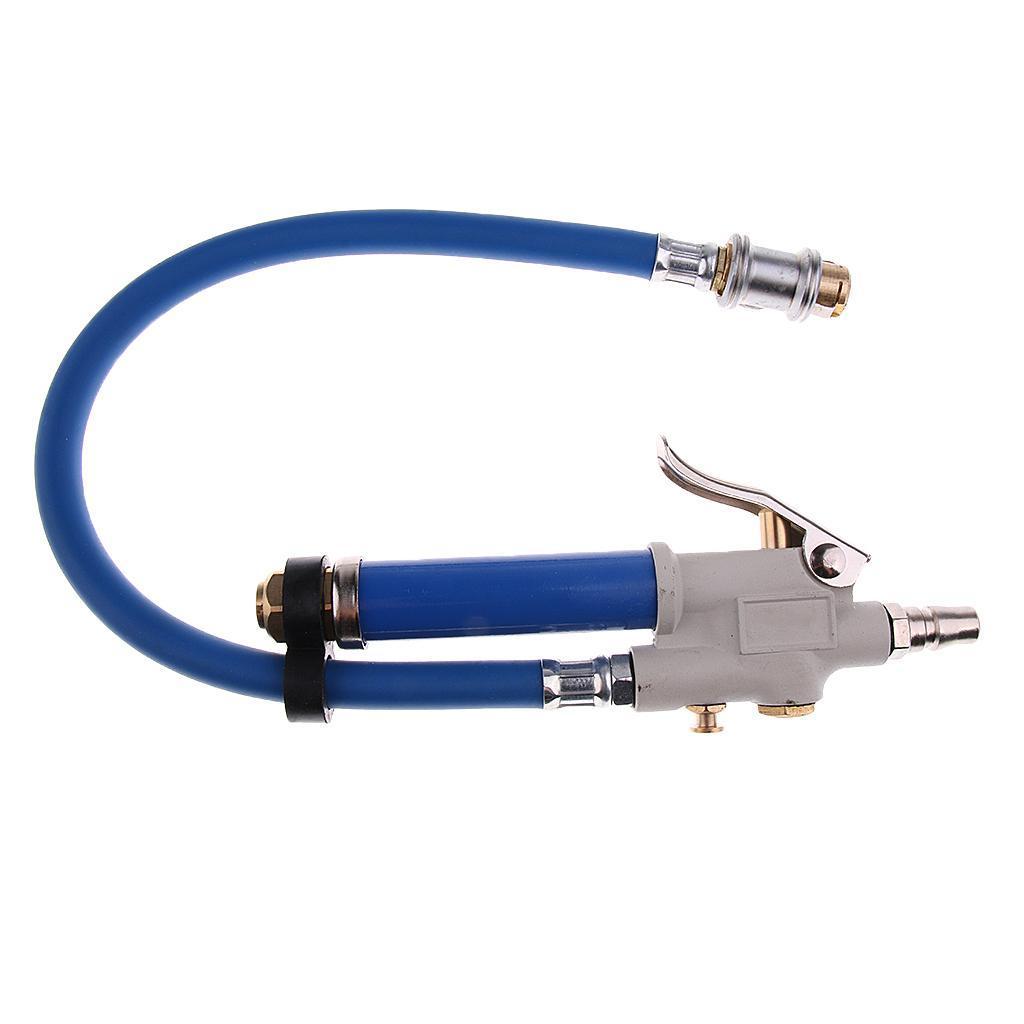 Car Air Tire Pressure Filler Fill Inflator Gauge Chuck Heavy Duty Rubber Hose High Performance