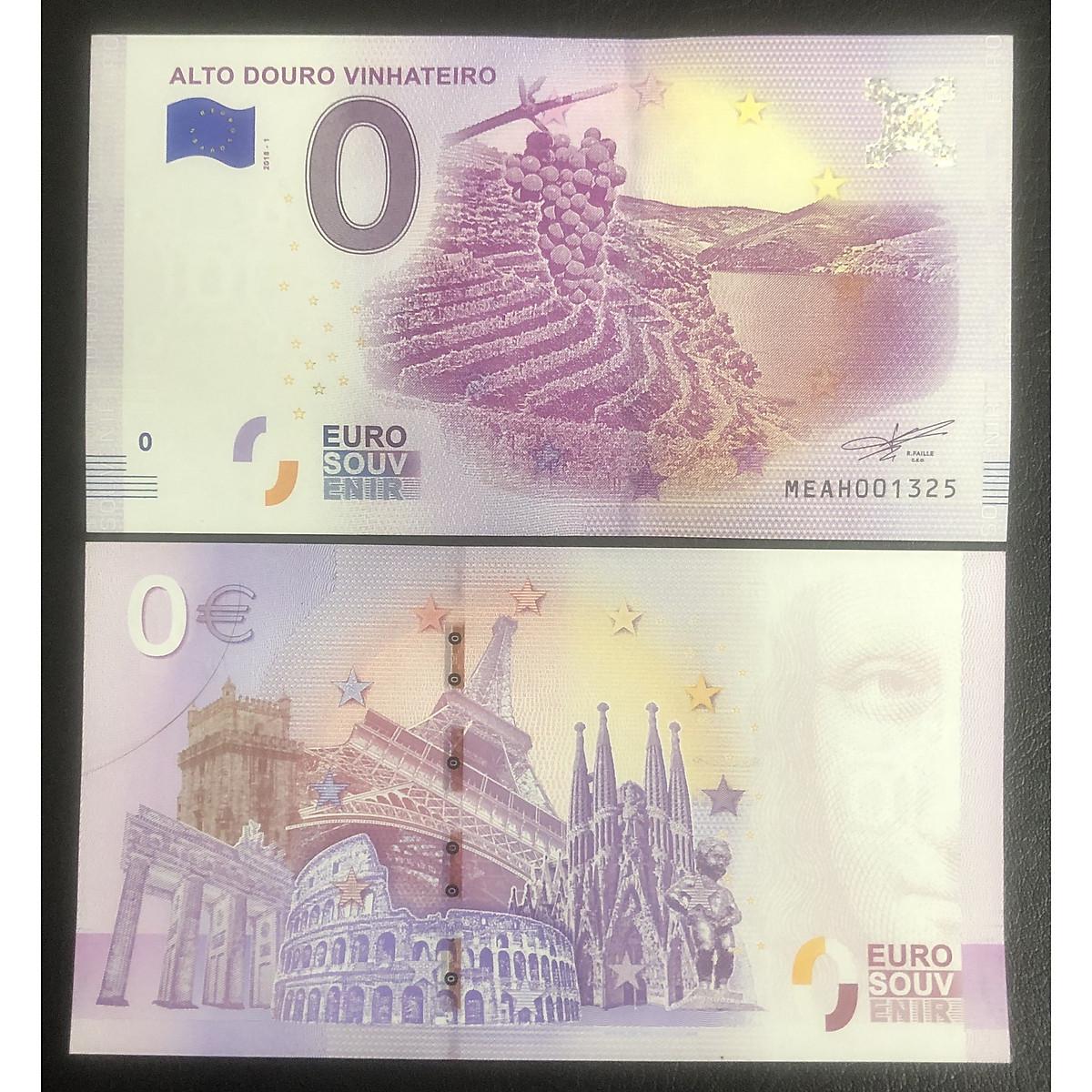 Tiền Euro mệnh giá 0 Euro phát hành lưu niệm,mới cứng, tặng kèm bao nilong bảo quản