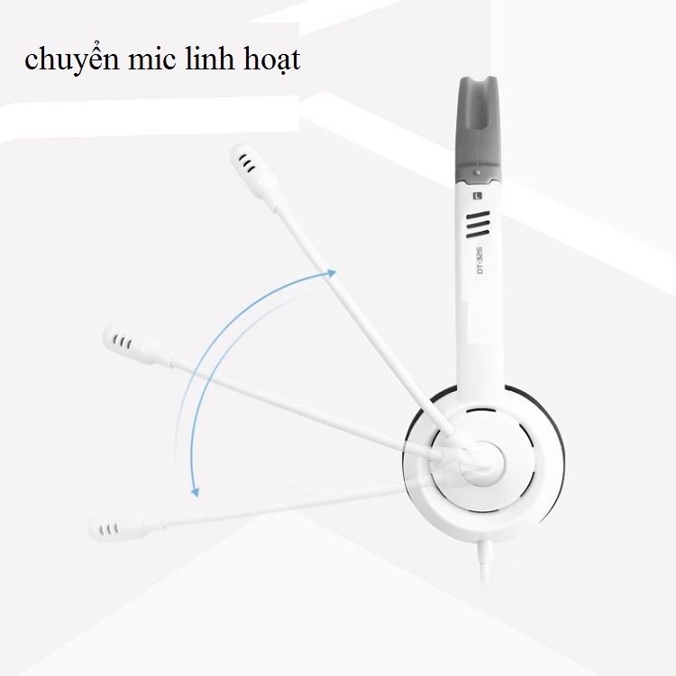 Tai nghe trùm đầu có dây có mic chân cắm 3.5 DT326 - Hàng nhập khẩu