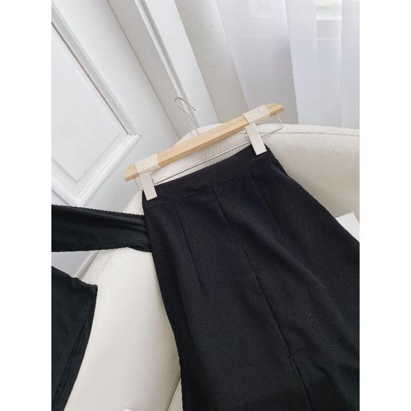 SET ÁO KHOÉT NGỰC TAY DÀI + CV ĐEN