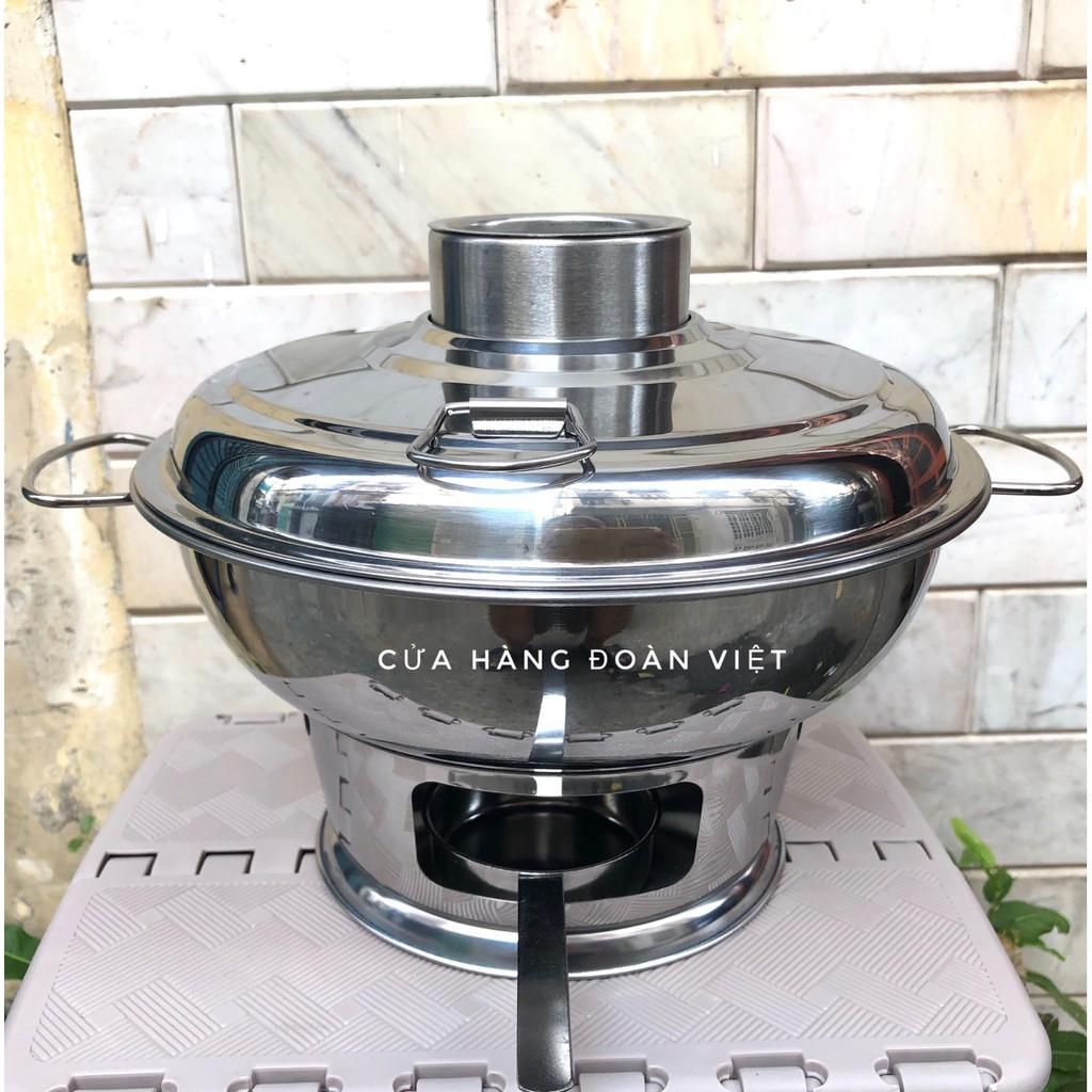 Nồi lẩu CÙ LAO, LẨU NÚI LỬA sử Dụng Than Hoặc Cồn có loại lớn size 24cm và 22cm