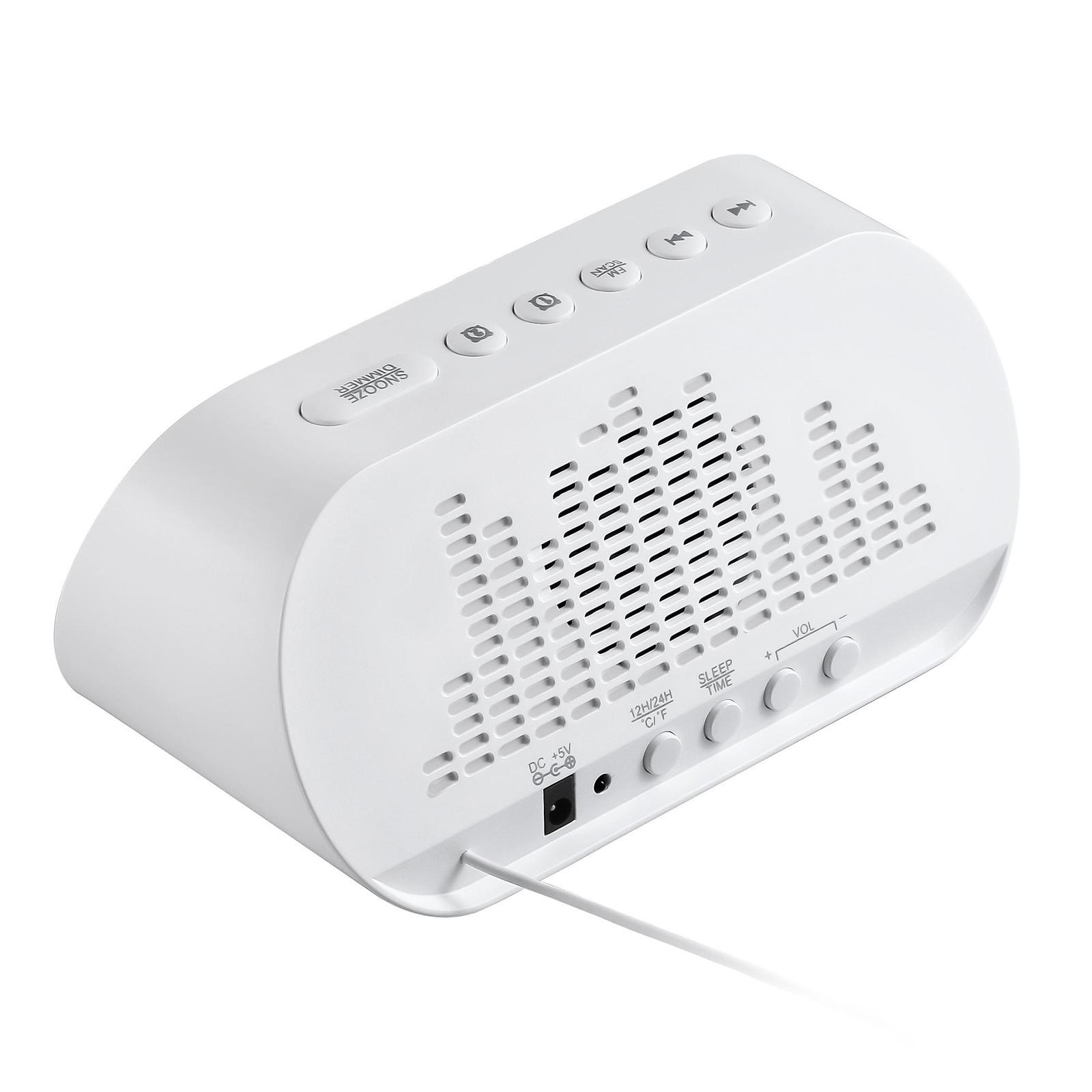 Desktop  Alarm Clock with HIFI Speaker FM Dual USB Ports