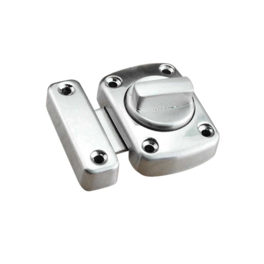 2Pcs Shed Door Lock Turn Bolt Catch Latch for Bathroom Toilet Bedroom Silver