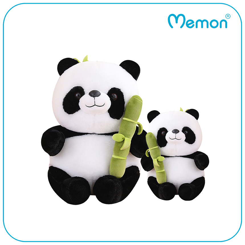 Gấu Bông Gấu Trúc Ôm Cây Trúc 35cm - 60cm Cao Cấp Memon, Gấu Trúc Bông Cute