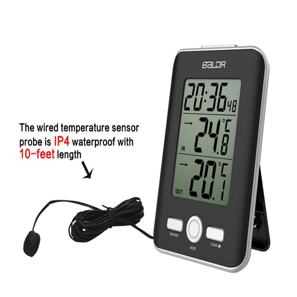 Digital LCD Thermometer Hygrometer Humidity Temperature Meter with Probe