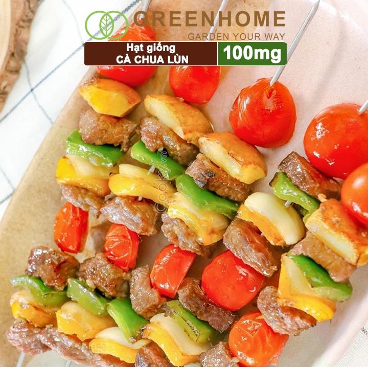 Hạt Giống Cà Chua Greenhome, Gói 0.1gr, Chịu Nhiệt, Trồng Chậu, Ra Nhiều Quả, Cây Sinh Trưởng Nhanh T15