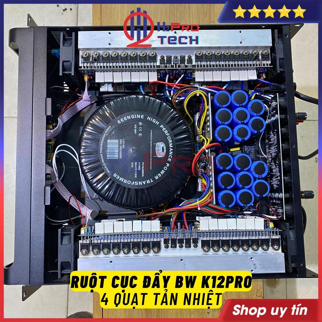 Cục Đẩy 4 Kênh BW K12Pro 4x900W 16 Tụ-64 Sò, Đẩy Công Suất 4 Kênh Cao Cấp Chuyên Nghiệp Cho Sự Kiện,Quà 160K-H2pro Tech