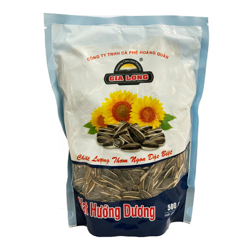 HẠT DƯA / HẠT BÍ / HẠT HƯỚNG DƯƠNG thương hiệu Gia Long túi 500g (ăn vặt, biếu tặng mùa Tết)
