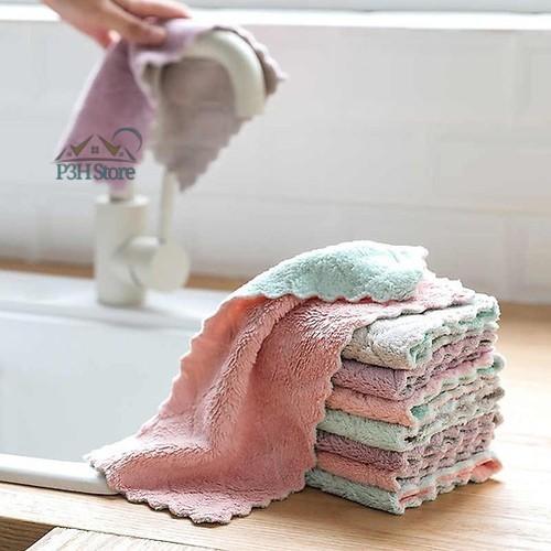 Khăn lau bếp nhỏ đa năng 2 mặt siêu thấm kháng khuẩn