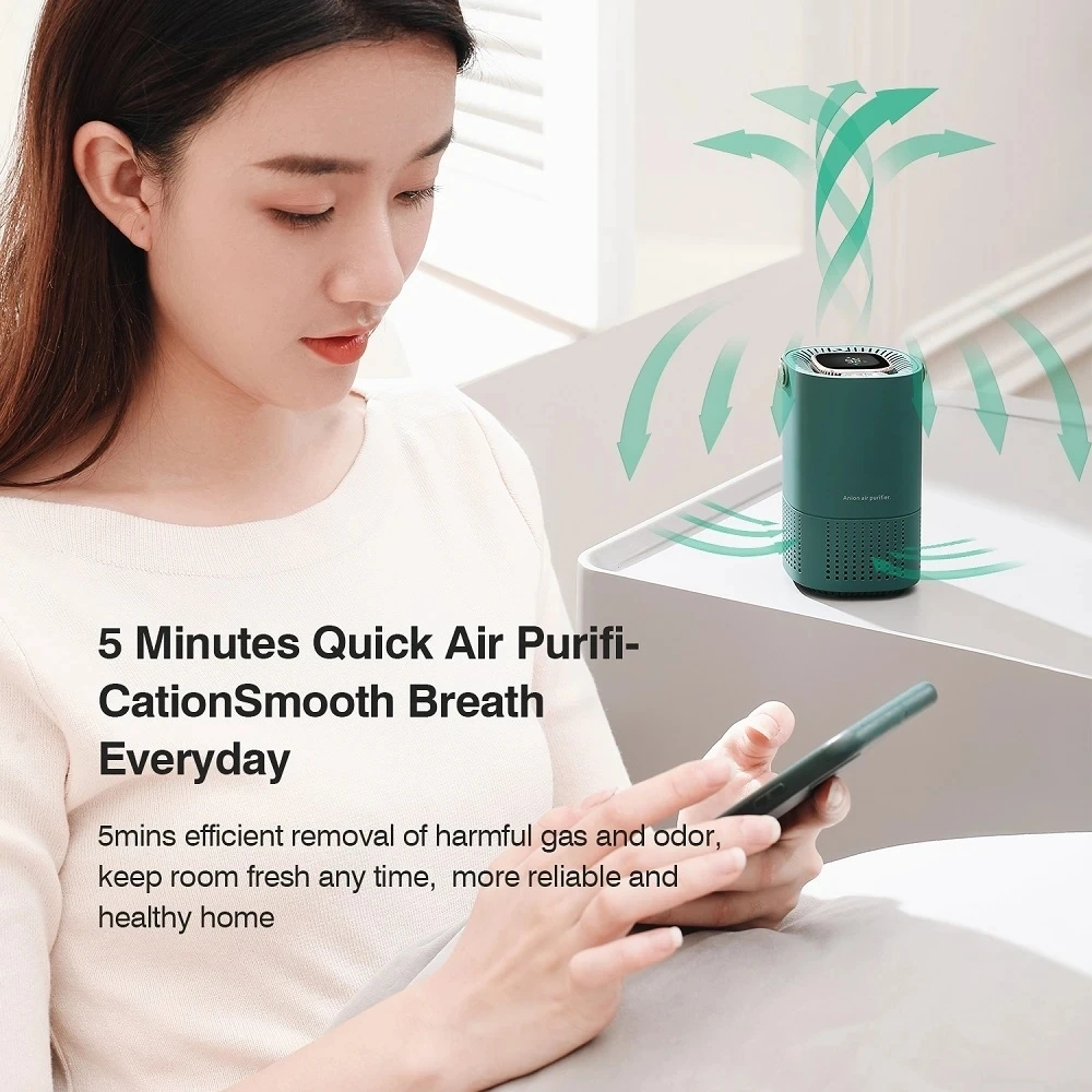 Máy lọc không khí cầm tay mới của Ionizer Máy tạo ion âm Bộ lọc khử mùi Máy lọc không khí ô tô-Hàng chính hãng