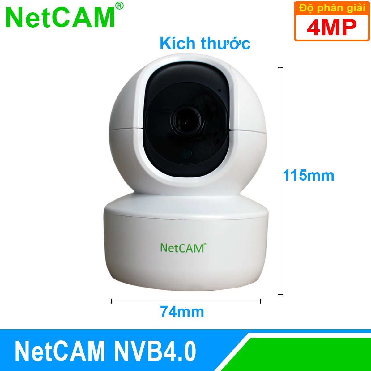 Camera IP wifi giám sát an ninh NetCAM NVB4.0, Độ phân giải 4.0MP - Hàng Chính Hãng