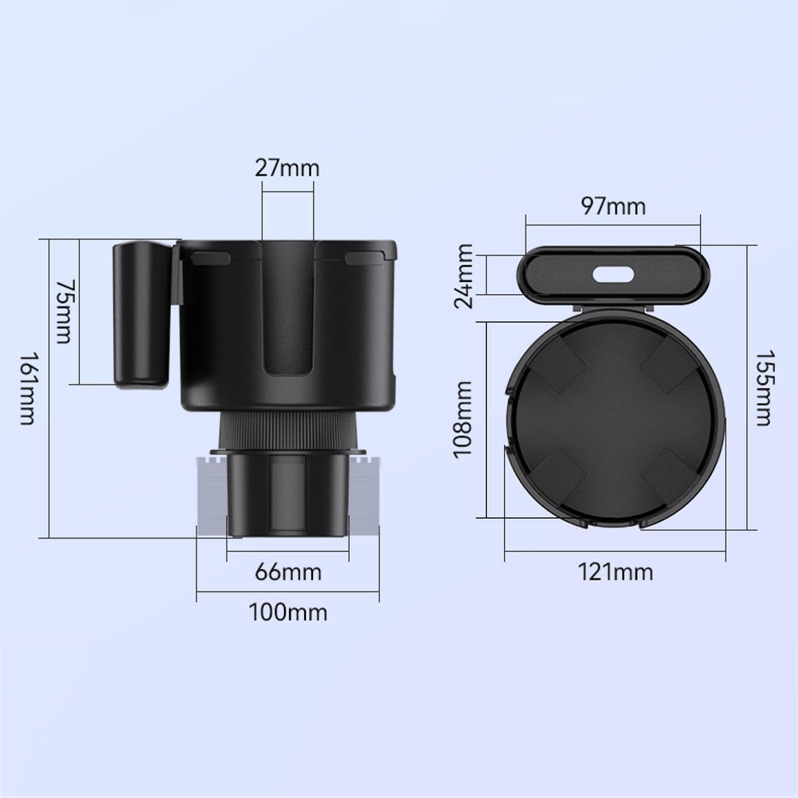 Car Cup Holder Expander Adapter with Phone Mount Car Spare Part