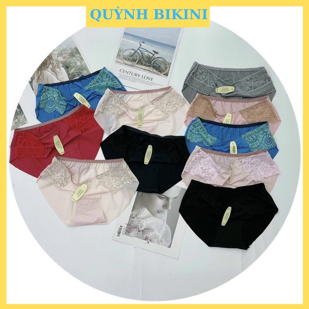 Combo 10 chiếc quần lót nữ đúc su thun lạnh ren viền 2 bên cực kì quyến rũ QL01
