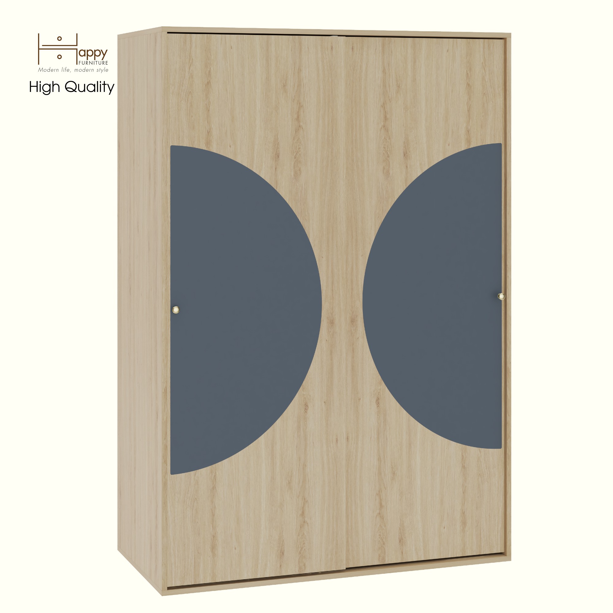 [Happy Home Furniture] BANA, Tủ quần áo 2 cánh lùa, 120cm x 59cm x 176cm ( DxRxC), TCL_029