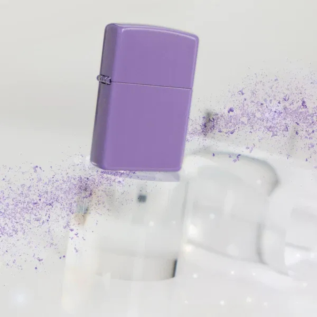 Bật Lửa Zippo Chính Hãng Mỹ Màu Tím Smoky Lavender Matte – Sơn Nhám Cao Cấp, Chống Gió, Vỏ Kim Loại Bền Bỉ